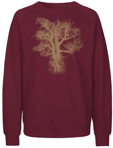 Peaces.bio - handbedruckte Biomode Bio Damen Sweatshirt Loose Fit Chestnut