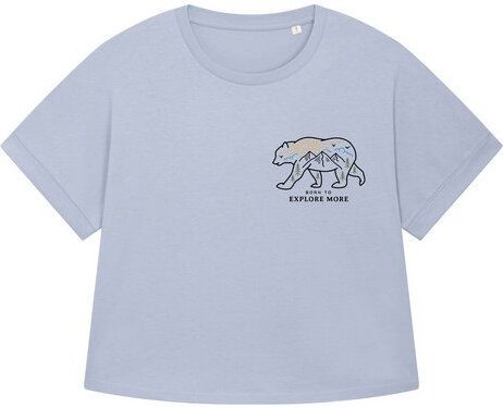 watapparel Oversize T-Shirt Frauen Born to explore more