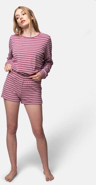 greenjama Damen Shorts Ringel, GOTS-zertifiziert