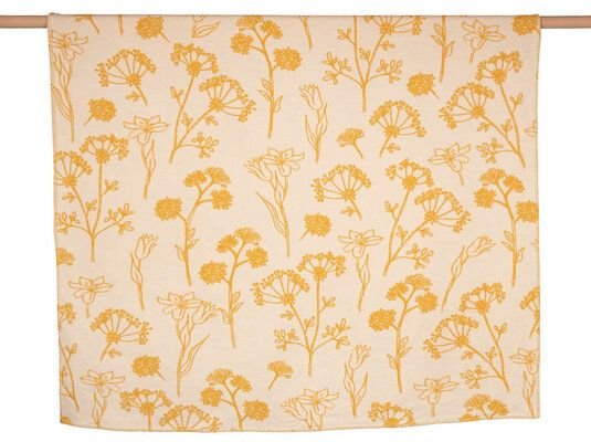 David Fussenegger Kuscheldecke Jade Blumen aus Biobaumwolle