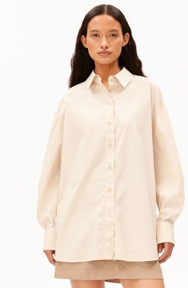 ARMEDANGELS BARREL SLEEVE POPLIN Damen Bluse aus Bio-Baumwolle