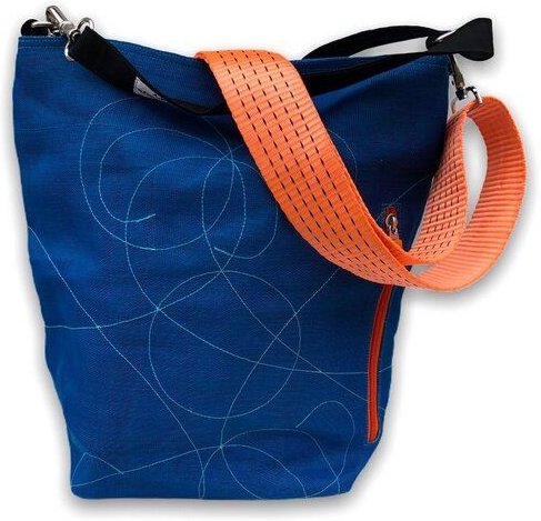 Beadbags Schultertasche NET3TJ reused Moskitonetz mit Hochseehafengurt