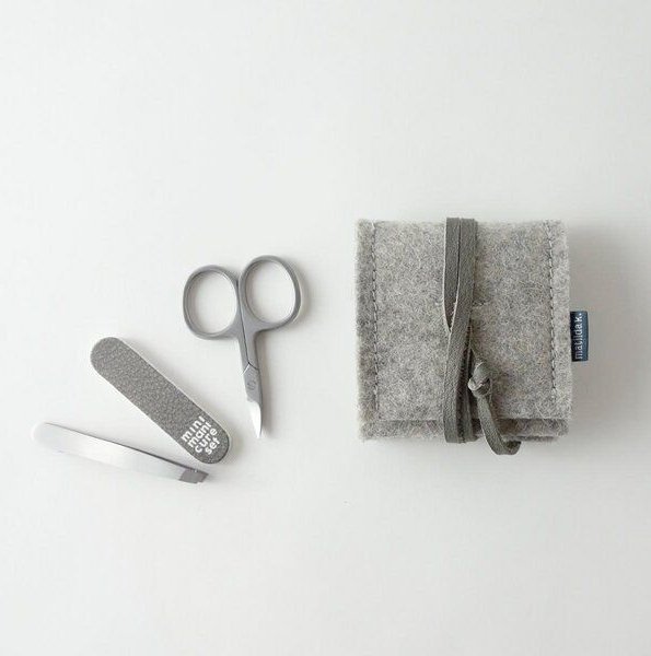 matilda k. manufaktur mini-maniküre-set 'ella' aus Wollfilz hellgrau