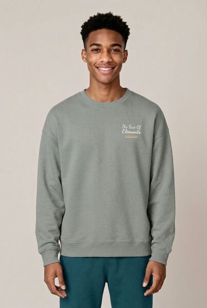 THE FACE OF ELEMENTS BEYOND ESCAPISM - RELAXED FIT SWEATSHIRT AUS 100% BIO-BAUMWOLLE