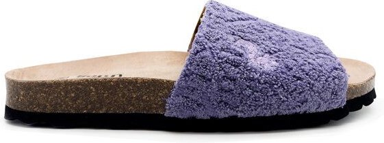 Vegane "thies ® Eco Bio Terry Slide" Sandale aus Bio-Baumwolle Frottee