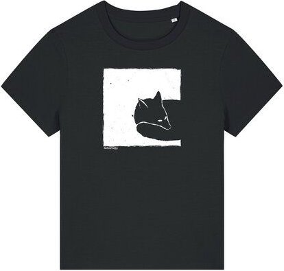 ilovemixtapes Damen T-Shirt mit Fox in a Box – Biobaumwolle, Fair & Vegan