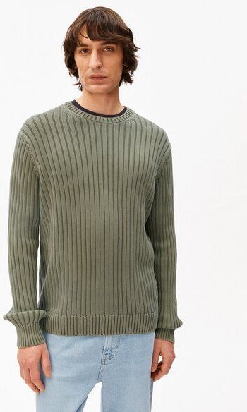 ARMEDANGELS PIGMENT DYE RIB Herren Pullover aus Bio-Baumwolle