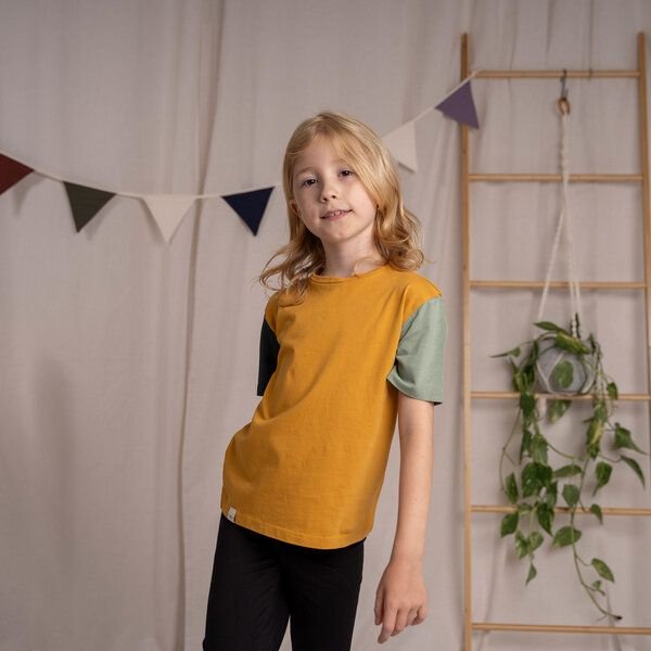 Vresh Clothing Mini Avve - 3-Farbiges Kinder T-Shirt aus Biobaumwolle