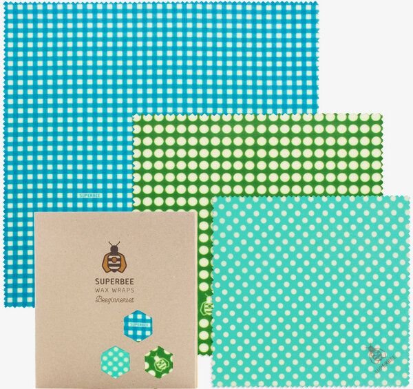 SuperBee Bienenwachstücher Beeginner-Set - die nachhaltige Alternative zu Plastik - verschiedene Designs