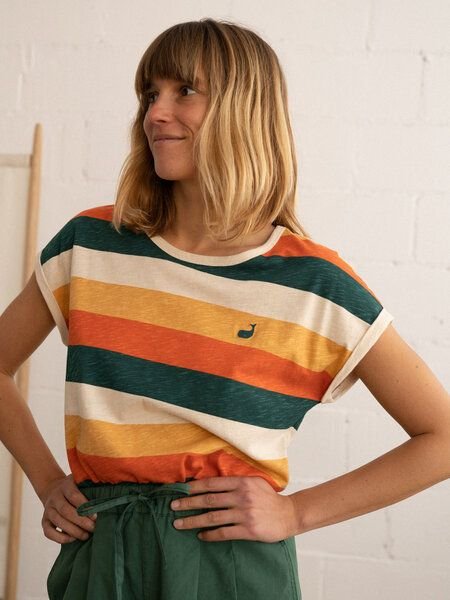 TWOTHIRDS Gemustertes Top Vegan "Gortina" aus Bio-Baumwolle