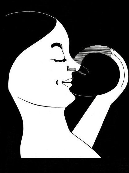 Photocircle Poster / Leinwandbild - Samuel Jessurun de Mesquita: Mutter und Kind