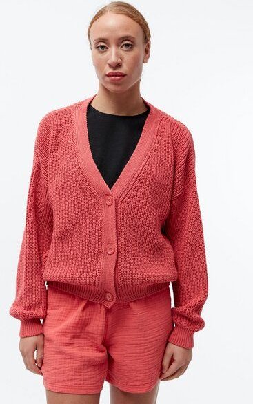 Givn Berlin Strickcardigan GBDESIREE oversize aus Bio-Baumwolle mit Perlmuster-Strick