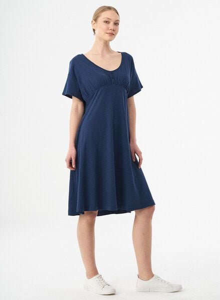 ORGANICATION Jerseykleid aus Bio-Baumwolle und Leinen