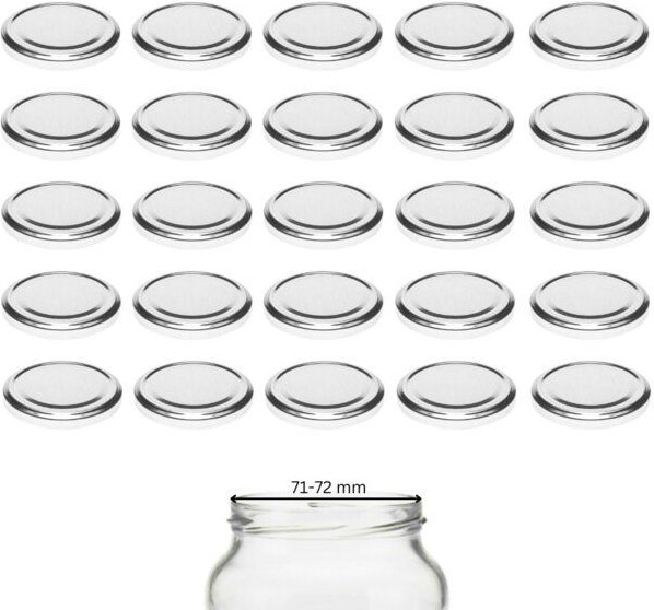 mikken 25 Ersatzdeckel TO82 Ø 8,5 cm Schraubdeckel für Marmeladen- & Einmachgläser Twist-Off Deckel