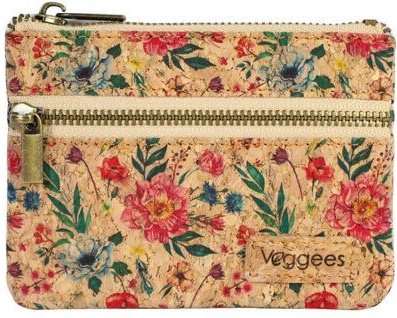 Veggees Florina XS | kleines Kork Portemonnaie / Geldbörse vegan für Damen