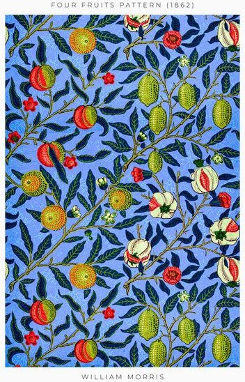 Photocircle Poster / Leinwandbild - Four Fruits Pattern von William Morris