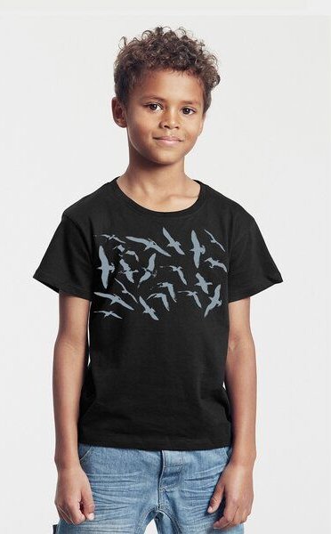 Peaces.bio - handbedruckte Biomode Bio-Kinder T-Shirt Möwen