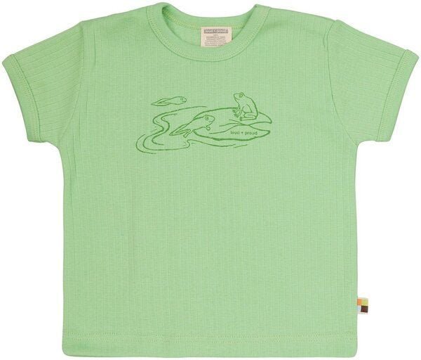 loud + proud Babys & Kinder T-Shirt Derby Rib mit Druck, GOTS-zertifiziert