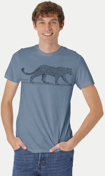 Peaces.bio - handbedruckte Biomode Bio Fit T-Shirt Leopard Herren
