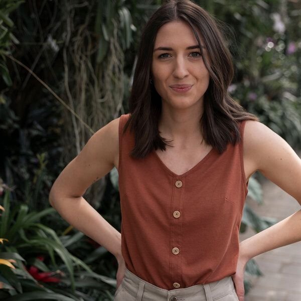 Thumbnail - Vresh Clothing Veline - Button Top aus Tencel-Mix