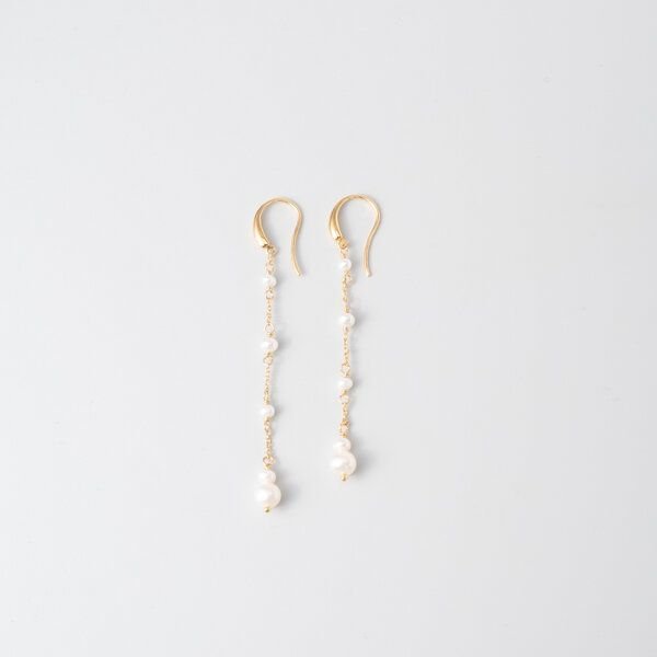 fejn jewelry Ohrringe 'station pearl' mit Süßwasserperlen