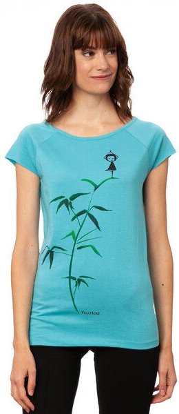 FellHerz Damen T-Shirt Yogamädchen Bio Fair