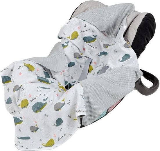 Mama Poppins Germany Einschlagdecke aus 100% Bio-Baumwolle 90x90 cm