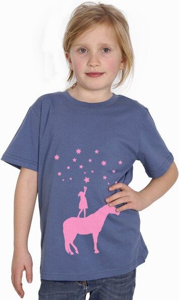 HANDGEDRUCKT "Wünsche" Kinder T-Shirt aus Biobaumwolle (kbA)