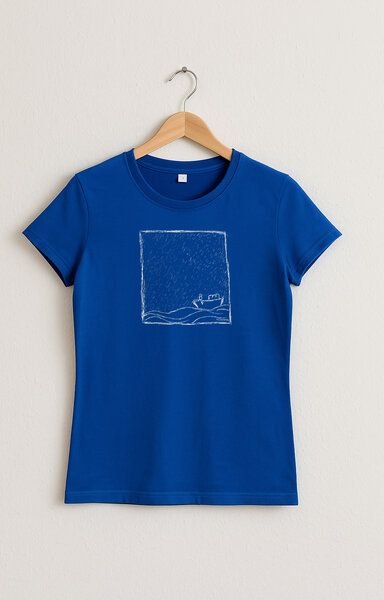 ilovemixtapes Rough Sea Damen T-Shirt aus Bio-Baumwolle mit Kutter-Motiv – Fair & Nachhaltig