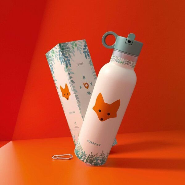 ÖKO FOXBOXX FOX Kinderflasche isoliert + Bürste 0,35 - 0,5 - 0,75