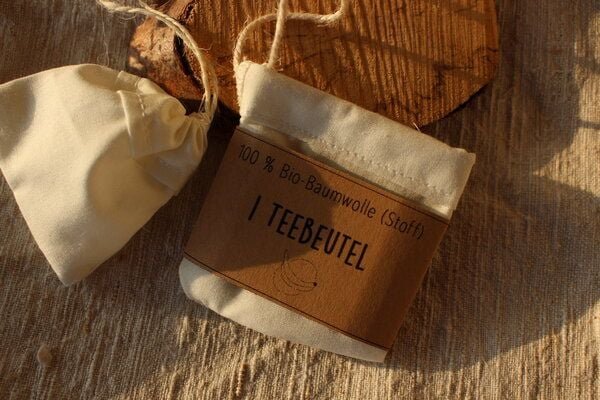 mango.bananen Wiederverwendbarer Teebeutel aus Baumwolle