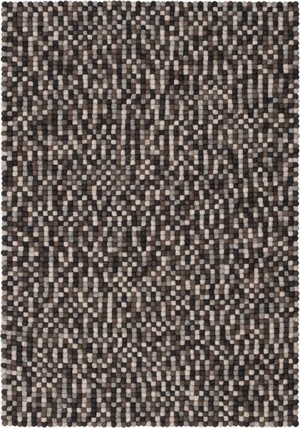 Thumbnail - myfelt Filzkugelteppich rechteckig, 100% Schurwolle