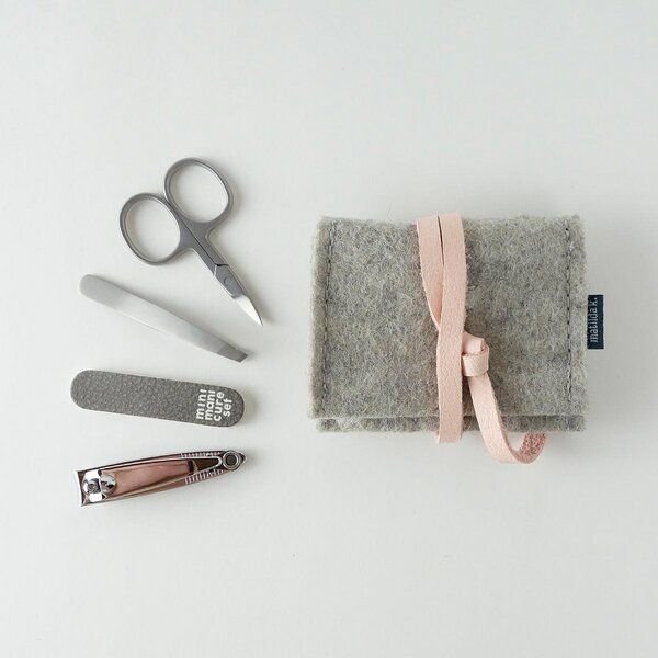 matilda k. manufaktur mini-maniküre-set 'jacob' aus Wollfilz hellgrau