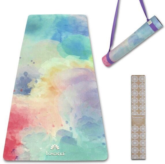 Yosana Mikrofaser Naturkautschuk Yogamatte für Hot Yoga / Bikram Yoga / Yoga Nidra