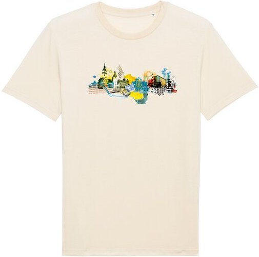 Spangeltangel bedrucktes T-Shirt, Chemnitz, nachhaltig, Stadt, Herren, Damen, Unisex, Biobaumwolle