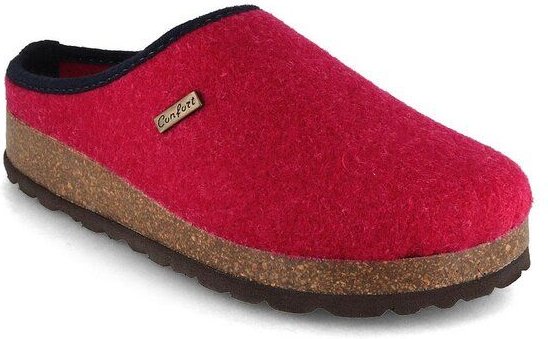 Tuffeln Vegane Hausschuhe im Tiroler Clogs Design - Unisex Filzpantoffeln mit Korkfußbett
