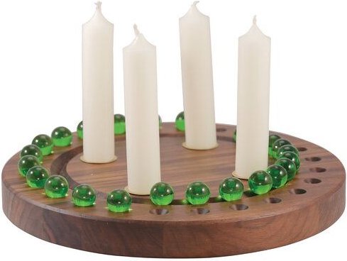 klotzaufklotz Adventskalender und Adventskranz für Stabkerzen