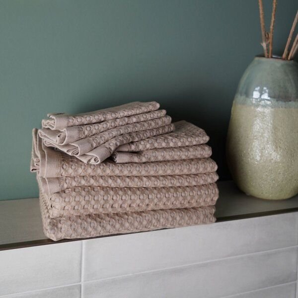 AGA.PIE Handtuch-Set aus Lyocell aus Bambuscellulose mit Bio-Baumwolle -10 Stk