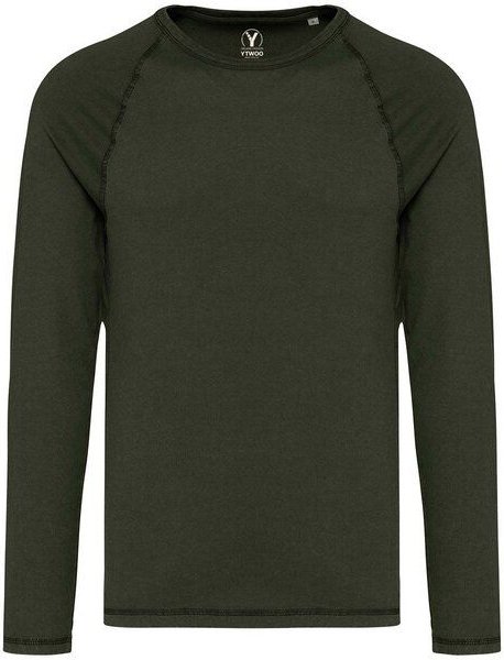 YTWOO GreenStyle Herren Raglan-Shirt: Longsleeve aus Bio-Baumwolle