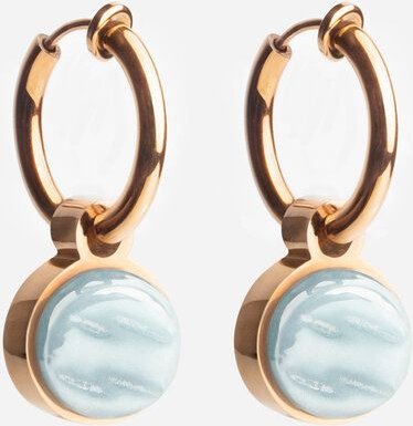 ALEXASCHA Roségold Clip Creolen mit Anhänger | Mix & Match