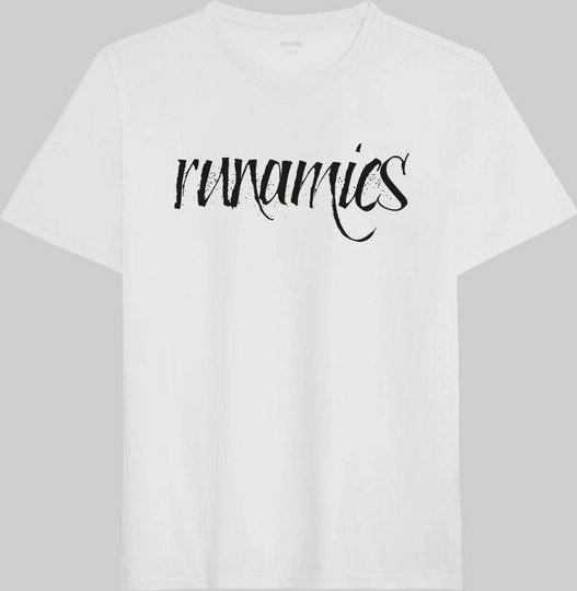 runamics Calligraphy T-Shirt, regenerative Baumwolle, unisex