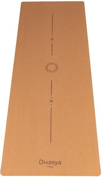 Divasya Yogamatte aus Kork & Naturkautschuk | mit Gurt & Hülle | 6 Designs