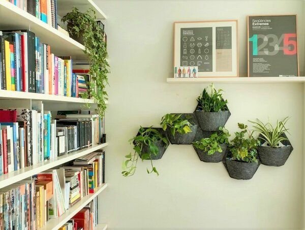 CitySens 6er-Pack Wand-Blumentopf mit Textilbezug und automatische Bewässerung