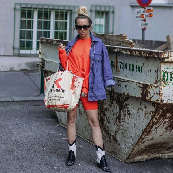 REFISHED fair fashion Tasche 'SOULMATE' - upcycelte Zementsäcke