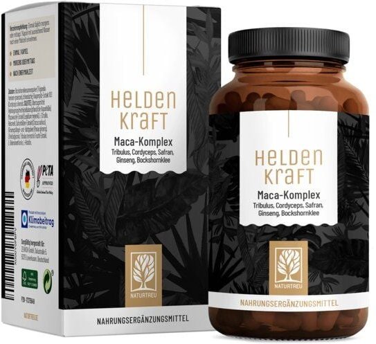 Maca hochdosiert für Männer 90 vegane Kapseln Bockshornklee Naturtreu®