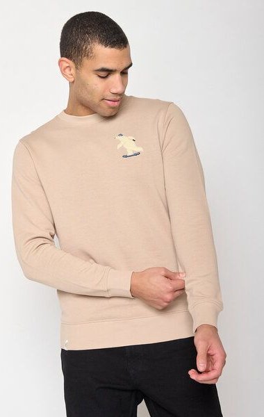 GREENBOMB Animal Ice Bear Wild - Bequemes Sweatshirt aus Bio-Baumwolle / hochwertiger Stick / Fair & Vegan