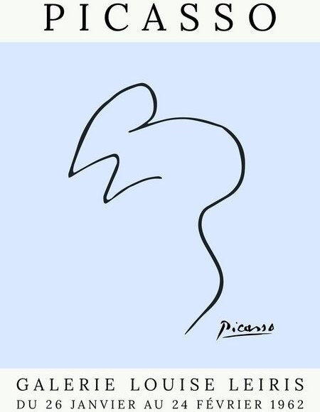 Photocircle Poster / Leinwandbild - Picasso Maus – blau