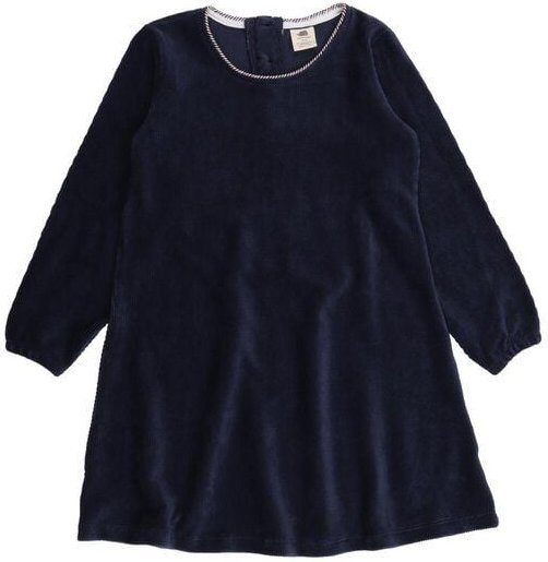 Thumbnail - Kinder Cordkleid GOTS-zertifiziert aus Bio-Baumwolle navyblau – Walkiddy