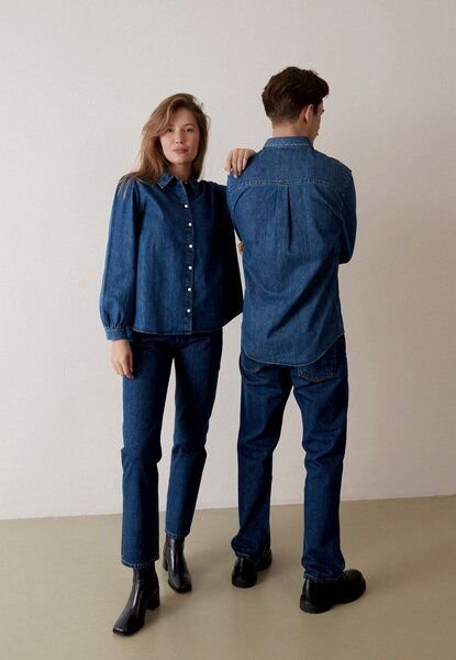 Thumbnail - Givn Berlin Jeansbluse GBLYRA in elegantem Schnitt