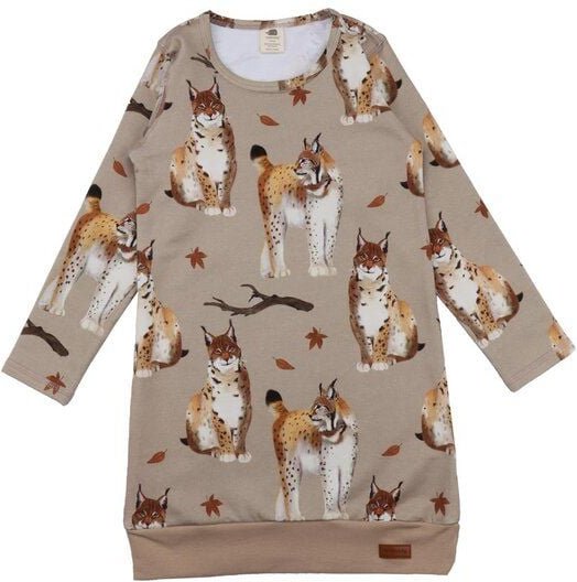 Kleinkinder Sweatkleid aus Bio-Baumwolle mit Elasthan in Beige – GOTS-zertifiziert, Walkiddy